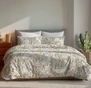 Luxury European Bedding Duvet Set 100%Cotton Colorful Printing Home Use Hotel Edition Pillowcases Fitted Flat Sheet