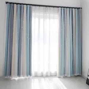 Luxury European Style 100% Polyester Decorative Hotel Thermal Curtain Blackout