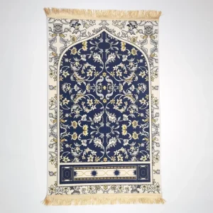 Luxury Faux Cashmere TPR Carpet Non-Slip Backing Soft Muslim Prayer Rug for Home Comfortable Halal Worship Blanket