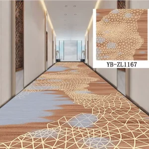 Luxury Fire Resistant Printed Wall to Wall Carpet for Hotel Corridor Guest Room Commercial Flooring