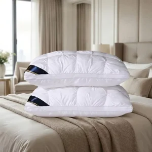 Luxury Five Star Hotel Bed Pillow Hilton Pillow 1000g Polyester Fiber Filling Washable Ergonomic Neck Support Sleeping