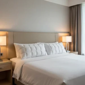 Luxury Five star Hotel Goose Down Feather Pillow Neck Support Eco Friendly Cooling 100% Cotton Bed Pillow Core White