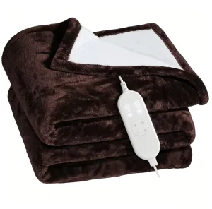Luxury Flannel Fleece Electric Blanket for Winter CE RoHS PSE Certified Throw Queen King Size Safe Heated Blanket Bed