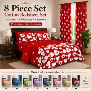 Luxury Floral Printed Room in a Bag Bedding Set 8 Piece Printed Bedding Sets for Home Bedroom