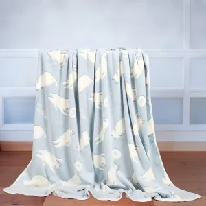 Luxury Fuzzy & Cozy Soft Polyester Skin Friendly Customizable Offset Blanket for All Seasons Plush Shaggy Sofa Bed Use