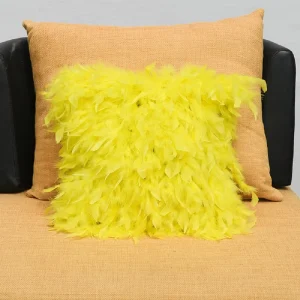 Luxury Genuine Turkey Fur Breathable Eco Friendly Removable Throw Pillows Plant Portrait Handmade Customizable Home Decor