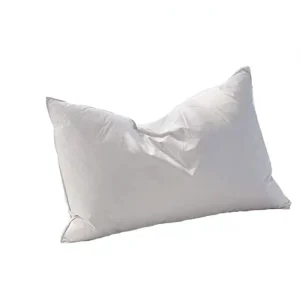 Luxury Goose Feather Pillows Queen Size Set 2 Hotel Quality Fluffy Soft Organic Cotton Cover Memory Geometric Pattern