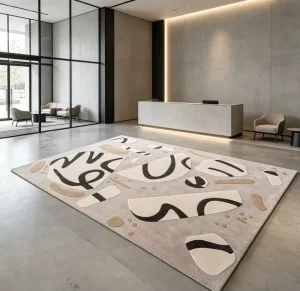 Luxury Hand Woven Handmade Wool Carpet Custom Multiple Sizes Thick Plush Area Rug for High End Commercial Hotel