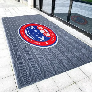 Luxury Handmade Commercial Carpet Anti Slip Reversible Rug Customized Rubber Backed Doormat for Entrance Door Washable Floor Mat
