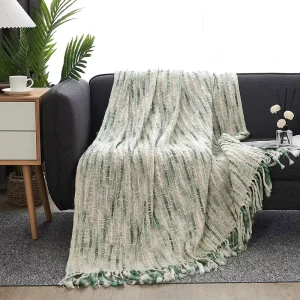 Luxury Handmade Super Soft Warm Knitted Throw Blankets Personalized OEM ODM Custom 80%C+20%A Decorative Knitted Throw