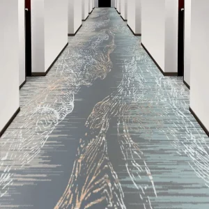 Luxury Heavy Duty Printed Nylon Polypropylene Hotel Corridor Carpet High Pile Cushioned Fire Resistant Anti-Slip Eco-Friendly