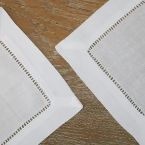 Luxury Hemstitch Napkins Dinner Hotel Table Linen Wedding Napkin For Restaurant