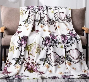 Luxury High Density Super Soft bedspread Portable custom Printing GRS Flannel Blanket for sofa Bed
