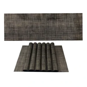 Luxury High Quality Multifunctional PVC Woven Waterproof Oil Proof Heatproof Washable Place Mat Table Runners
