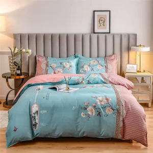 Luxury Home Use Modern 4-Piece Bedding Set Cartoon Eco-friendly Bed Sheets Pillowcases Duvet Cover