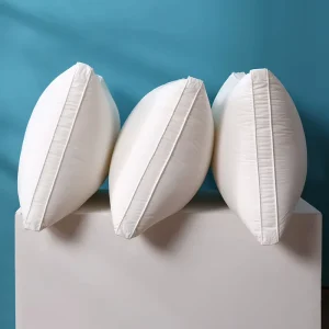 Luxury Hotel Bed Pillows 100% Cotton Cover Soft Fluffy Polyester Fiber Neck Support Eco-Friendly 3D Embroidery