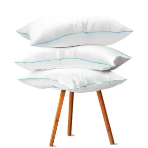 Luxury Hotel Bed Pillows King Size Modern Style Solid Pattern Height Adjustable Soft Plush Fiber Fill Neck Support Bedroom Use