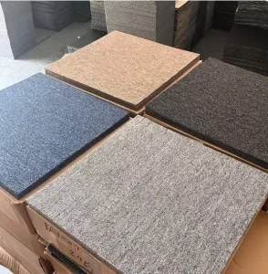 Luxury Hotel Carpet PP Jacquard Commercial Office Carpet Tiles PVC Floor square Carpet 50×50 Living Room Wall Rugs
