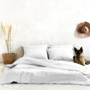 Luxury Hotel Collection 100% French Linen Bed Sheet Duvet Cover Bedding Set Manufacture