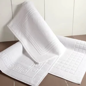 Luxury Hotel Cotton Bath Mat Anti Slip Floor Towel Thick Absorbent Bathroom Mat for Hotel & Spa Use