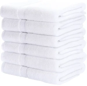 Luxury Hotel Customized Design Cotton Embroidery Thick Bulk White Bath Towels for Hotel Spa Use