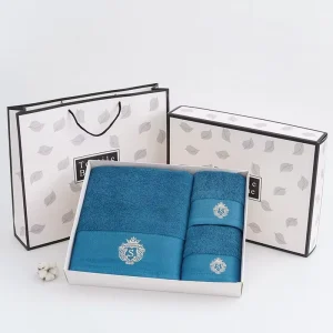 Luxury Hotel Gift Box Set Quick Dry Egyptian Cotton Hand Bath Towel High Color Fastness Custom Terry Logo for Spa Usage
