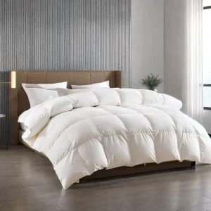 Luxury Hotel Goose Feathers Down Comforter Super Soft 100% Cotton Cover Heavy Weight Extra Warm Goose Down Quilt