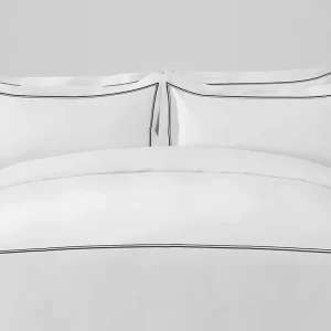 Luxury Hotel Linen Bedding Sheet Set 100% Cotton White Pillow Case
