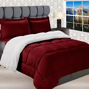 Luxury Hotel Quilt Duvet Comforter Set Ultra-Soft Microfiber Fluffy Plush Flannel Sherpa Cotton All-Season Eco-Friendly Bedding