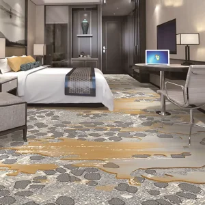 Luxury Hotel Room Corridor Fireproof Printed Wall to Wall Carpet