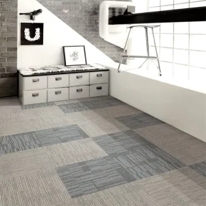 Luxury Hotel Room Durable Carpet Commercial PP Jacquard PVC Floor Carpet Modern Office Carpet Tile 50x50cm
