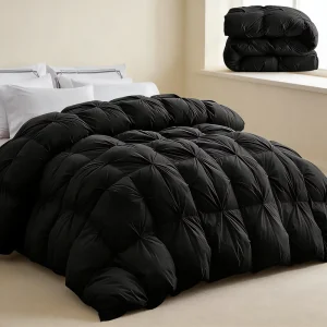 Luxury Hotel Style All Season Comforter 100% Cotton Shell Ultra Soft Breathable Bedding Secure Corner