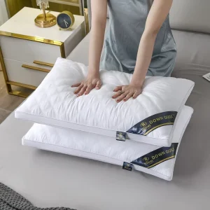 Luxury Hotel Style Cotton 48 X 74cm Pillow Ultra Soft Breathable Hypoallergenic Bed Low Pillow