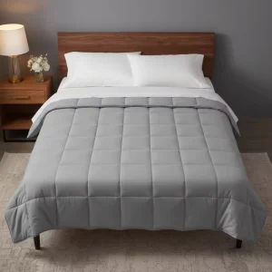 Luxury Hypoallergenic OEKO TEX Certified Comforter Set Soft Solid Polyester Custom Quilted Pattern Modern Style Light
