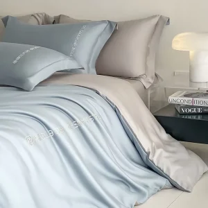 Luxury Ice Silk Quilt Cover Bed Sheet Set Silky Smooth Summer Cool Naked Sleeping Luxury Bedding