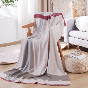 Luxury International Flight Cabin Blanket Anti Pilling Brushed Polyester Sofa Throw