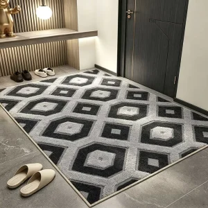 Luxury Jacquard Faux Cashmere Carpet Soft Durable Full Coverage Living Room Rug for Sofa Bedroom and Study Floor