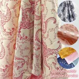 Luxury Jacquard Satin Fabric Anti-Static Eco-Friendly 100% Polyester Medium Weight for Home Textile Curtains Girls’ Decorative