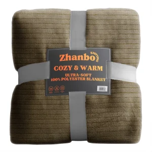 Luxury Jacquard Sherpa Throw Blanket Solid Soft Warm Home Decor Gift GRS OEKO TEX Certified Factory 100% Polyester