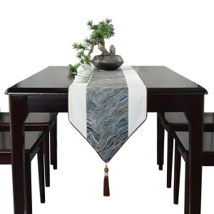 Luxury Jacquard Table Cloth Runner Marbling Decorative Table Runner VP-HG002