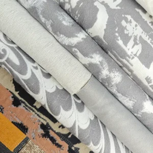 Luxury Jacquard Yarn Dyed OEKO TEX Certified Flame Retardant Satin Taffeta Polyester Blackout Curtain Home Deco Fabric for Bag