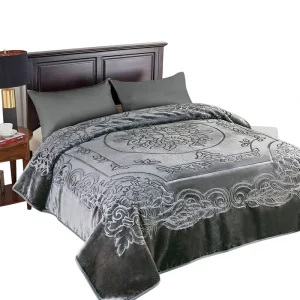 Luxury King Size Winter Warm Korean Heavy 200*240 Single Ply Fluffy Soft Cozy Thick Raschel Fleece Blanket