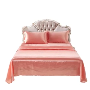 Luxury-Look Silk-Like Polyester Bedding Set Solid Color Smooth & Lustrous OEM Custom Logo