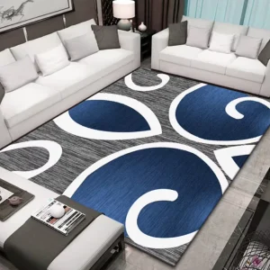 Luxury Machine Made Anti Slip Stain Resistant Microfiber Carpet for Living Room and Bedroom
