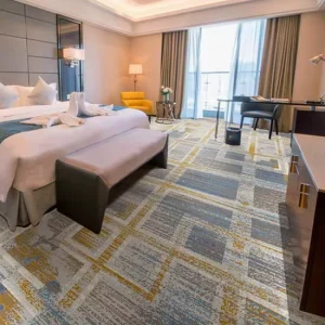 Luxury Machine Woven Axminster Carpet Custom Pattern Anti Slip Sound Insulation Commercial Carpet for Auditorium Restaurant