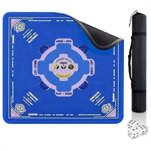 Luxury Mat for American Mahjong & Poker Waterproof Easy Wipe Non Slip Silent Multi Functional Rubber Pad