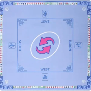 Luxury Mat for American Mahjong Waterproof Easy Wipe Non Slip Stain Resistant Multi Functional Natural Rubber Pad