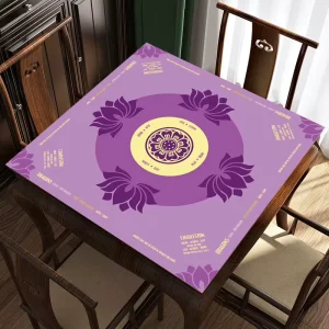 Luxury Mat for American Mahjong and Poker Waterproof Easy Wipe Non Slip Silent Multi Functional Natural Rubber Pad