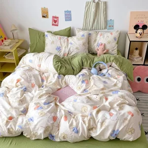 Luxury Microfiber Bed Sheet Set King Size Printed Home Bedding Set