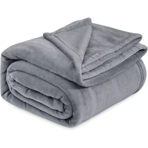 Luxury Microfiber Flannel Throw Blanket Lightweight and Comfortable Plush Bed Cover